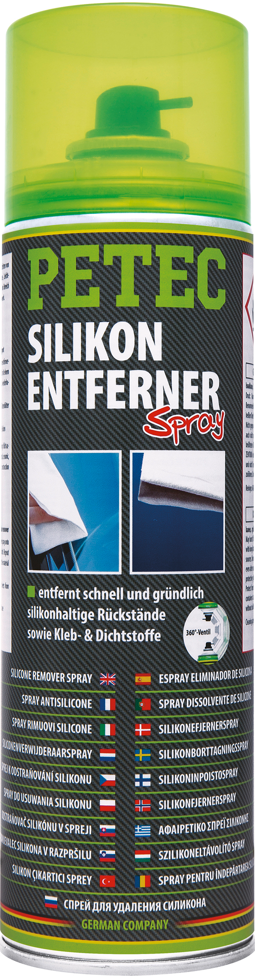 Petec Silikonentferner Spray Reinigungsmittel 500