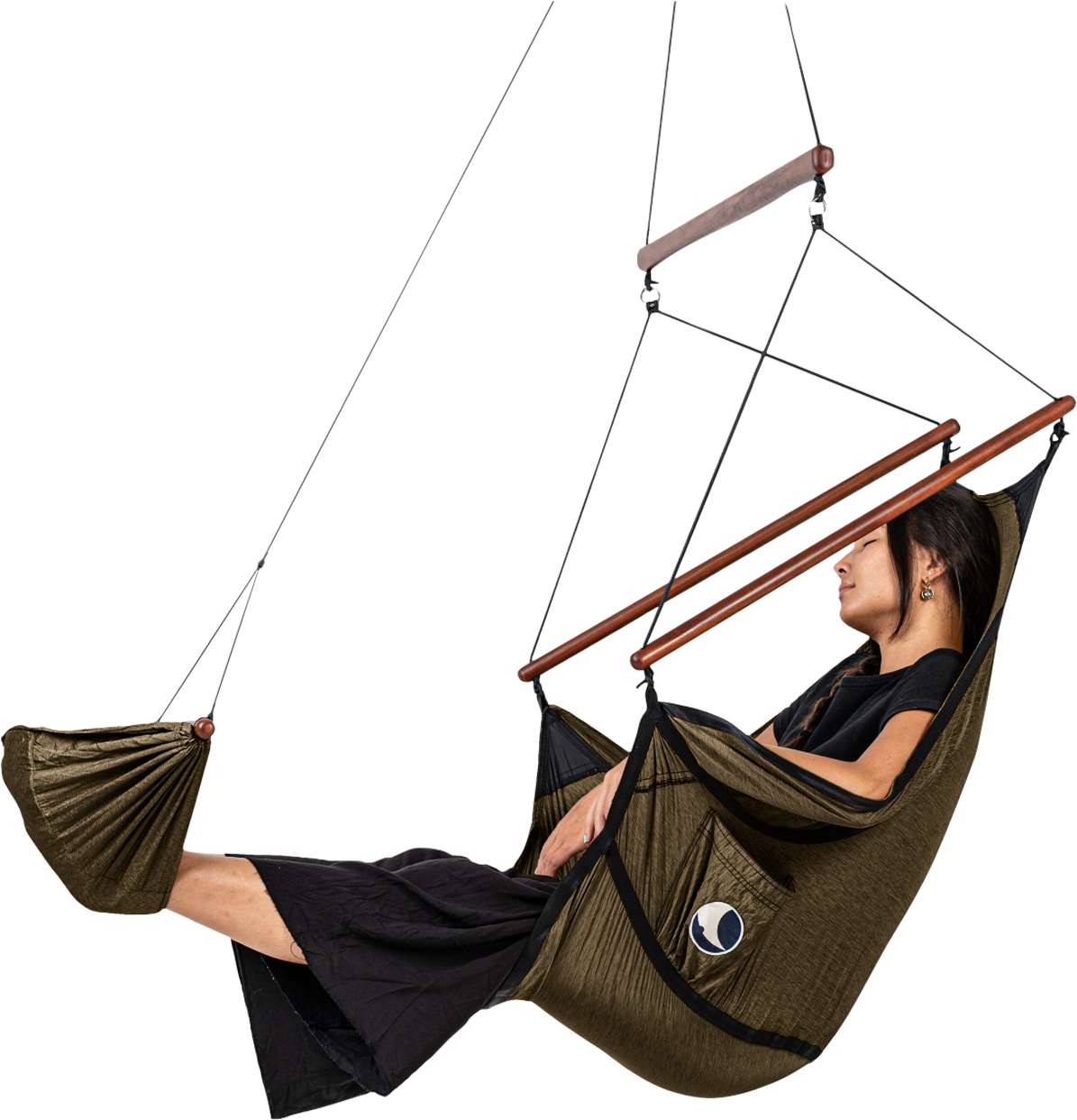 Ticket to the moon Home Hängesessel olive braun | 00727670930542