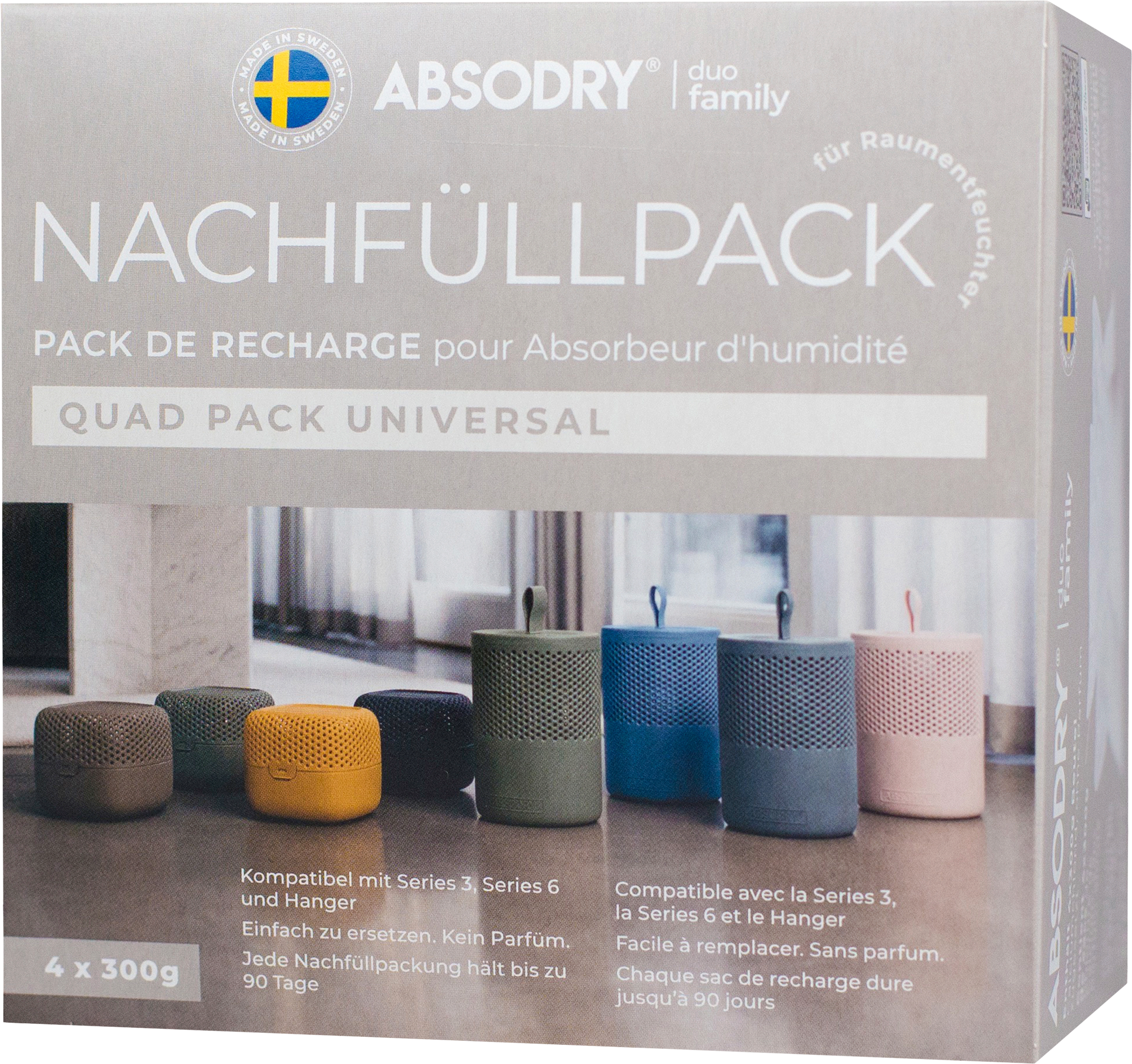 Absodry Duo Family Nachfüllpackung für Series 3 mit 4 x 300