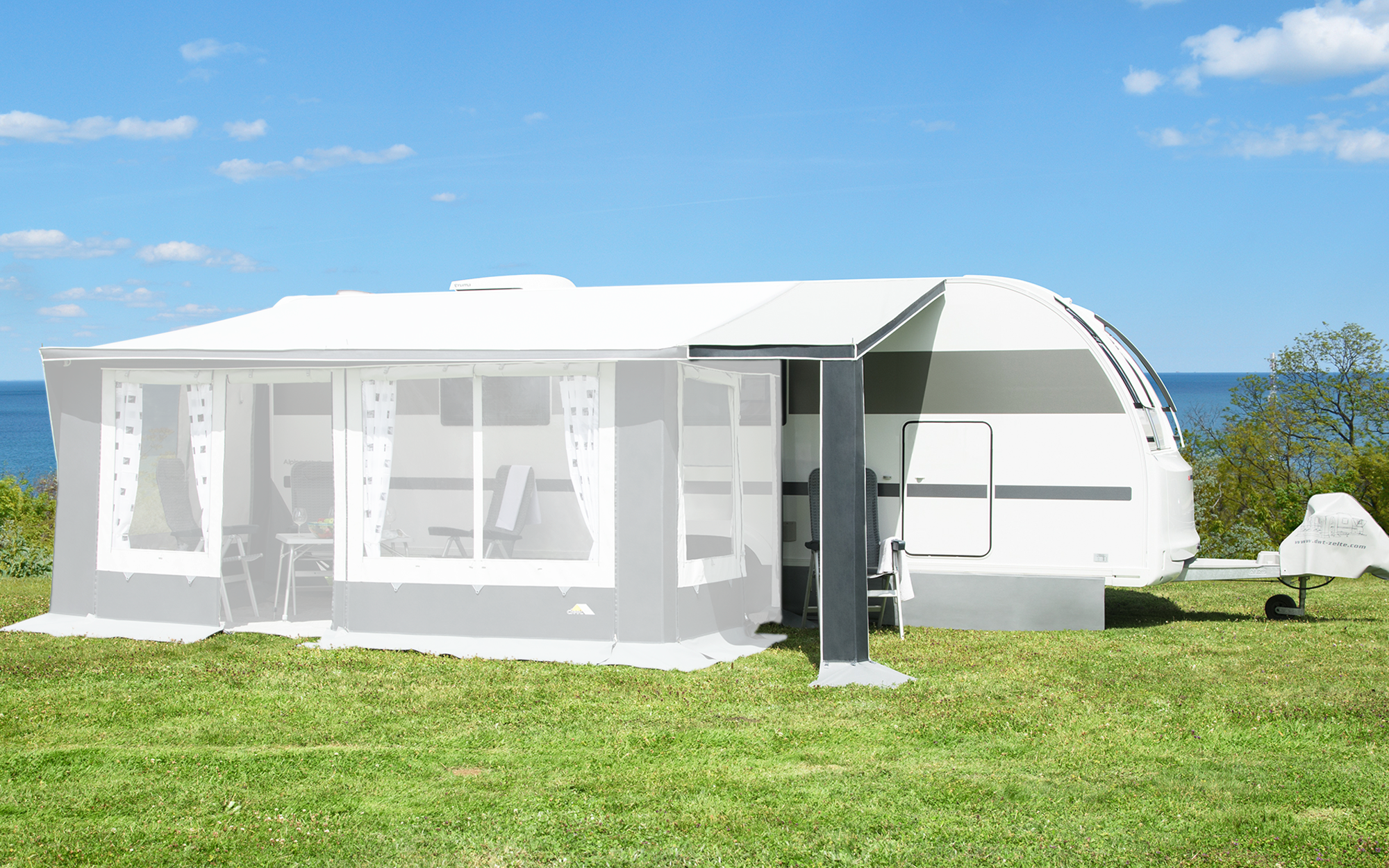 DWT Verandadach für Juwel 4 Seasons Wohnwagenvorzelt 100 x 270 cm