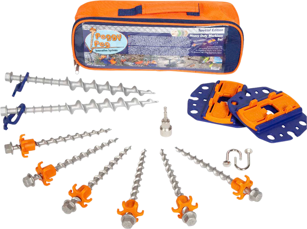 Peggy Peg HP99 Heavy Duty Markisen Set inklusive