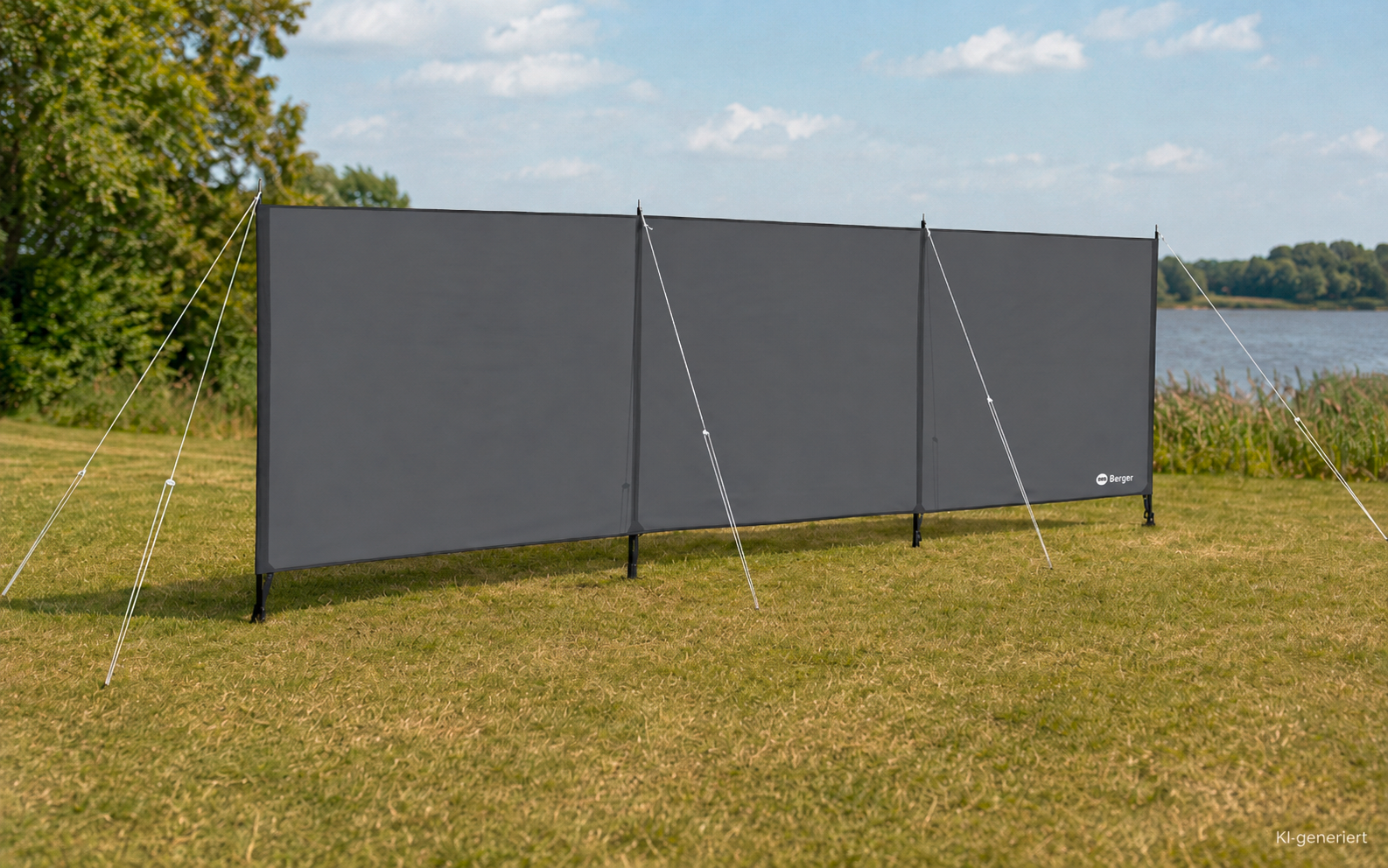 Berger Ventana Windschutz ohne Fenster, 460 x 130 cm - Sichtschutz & Sonnenschirme