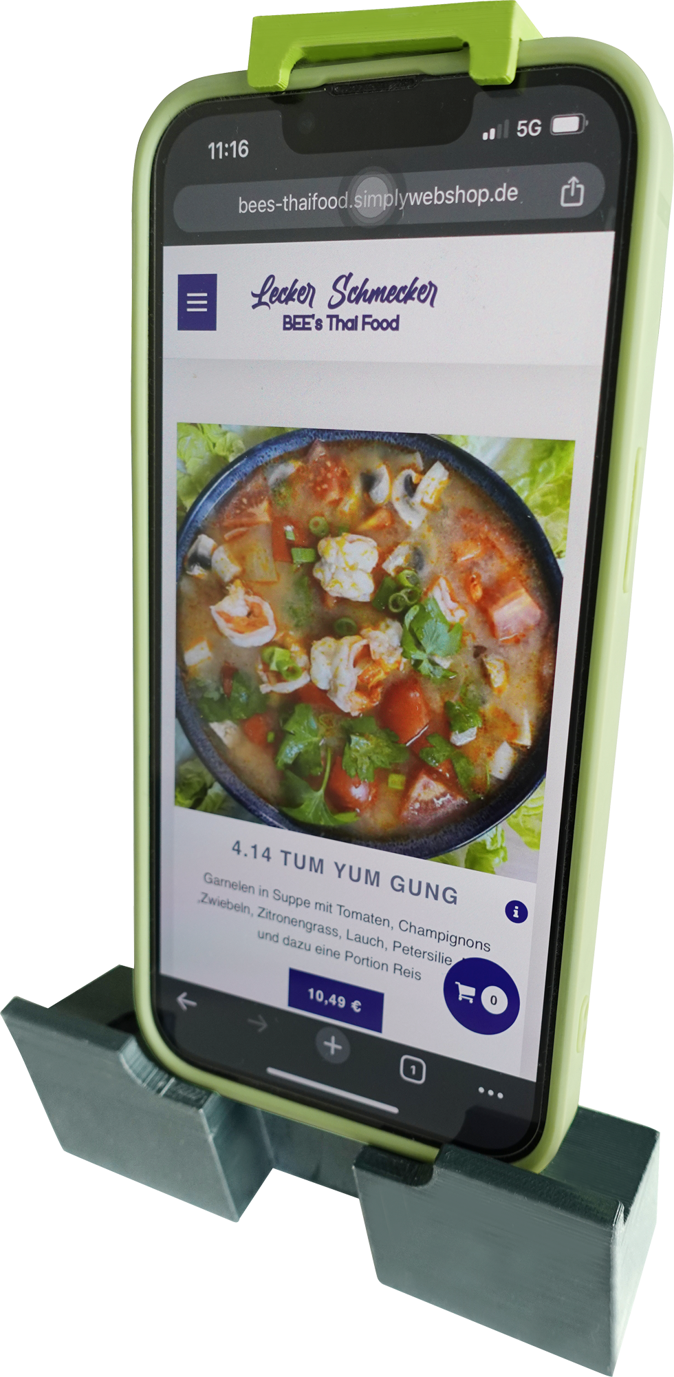 Purvario Handy- und Tablet-Halter Gerätehalter verstellbare Höhe 13 bis 19