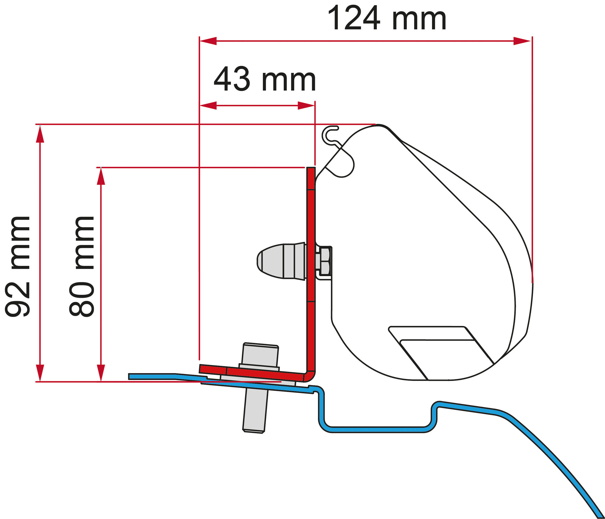 Fiamma Markisenadapter-Kit Nissan NV200 - Deep