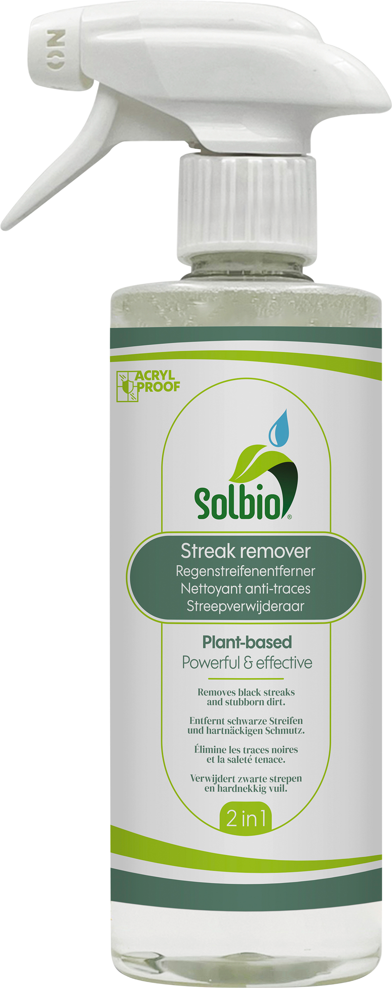 Solbio Regenstreifenentferner Reinigungsmittel pflanzliche Formel 500