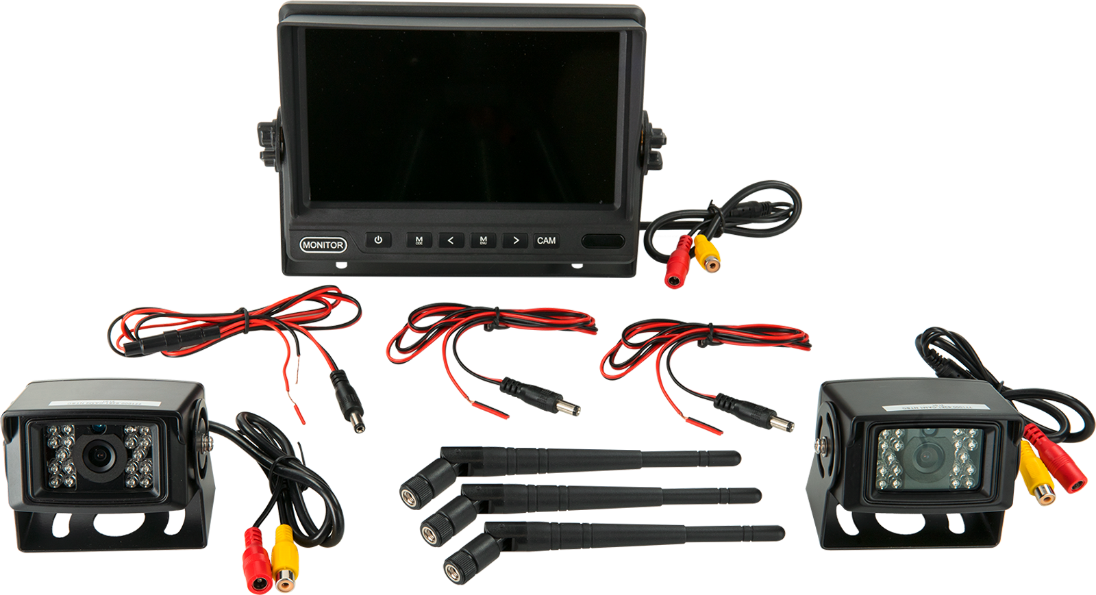 ACV Rückfahrkamera Monitor Kit 7 Zoll 2x AHD Kamera mit digitalem Video Transmitter - Rückfahrkameras & Rückfahrsysteme