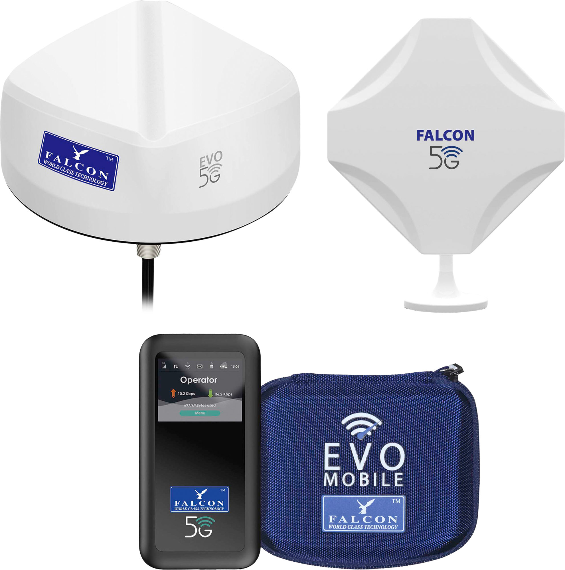 Falcon Evo 5G LTE Internetset feste und tragbare Highspeed-Lösung mit bis zu 3400