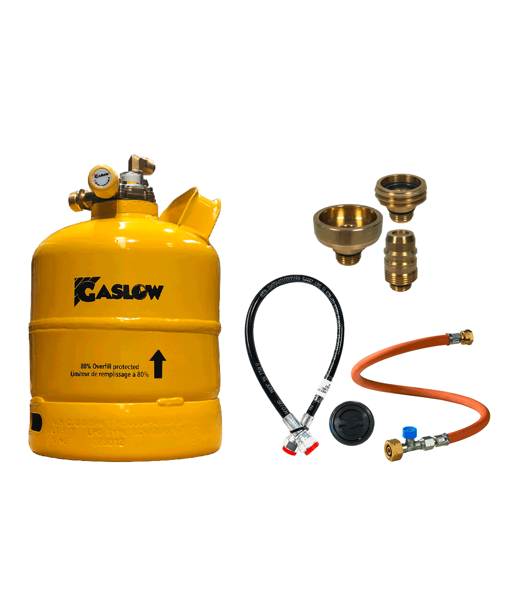 Gaslow Zylinder-Kit mit Einfüllstutzen 2,7 kg