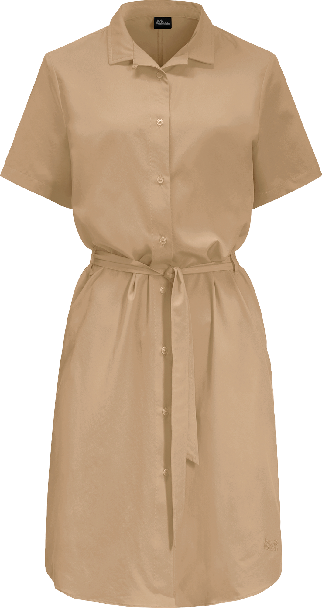 Jack Wolfskin Holiday Midi Dress Damen Sommerkleid  hellbraun XXL - Damenhosen, -röcke & -kleider