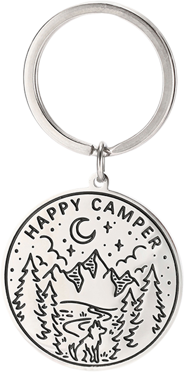 Advanture Shop Happy Camper Schlüsselanhänger 3,5 cm