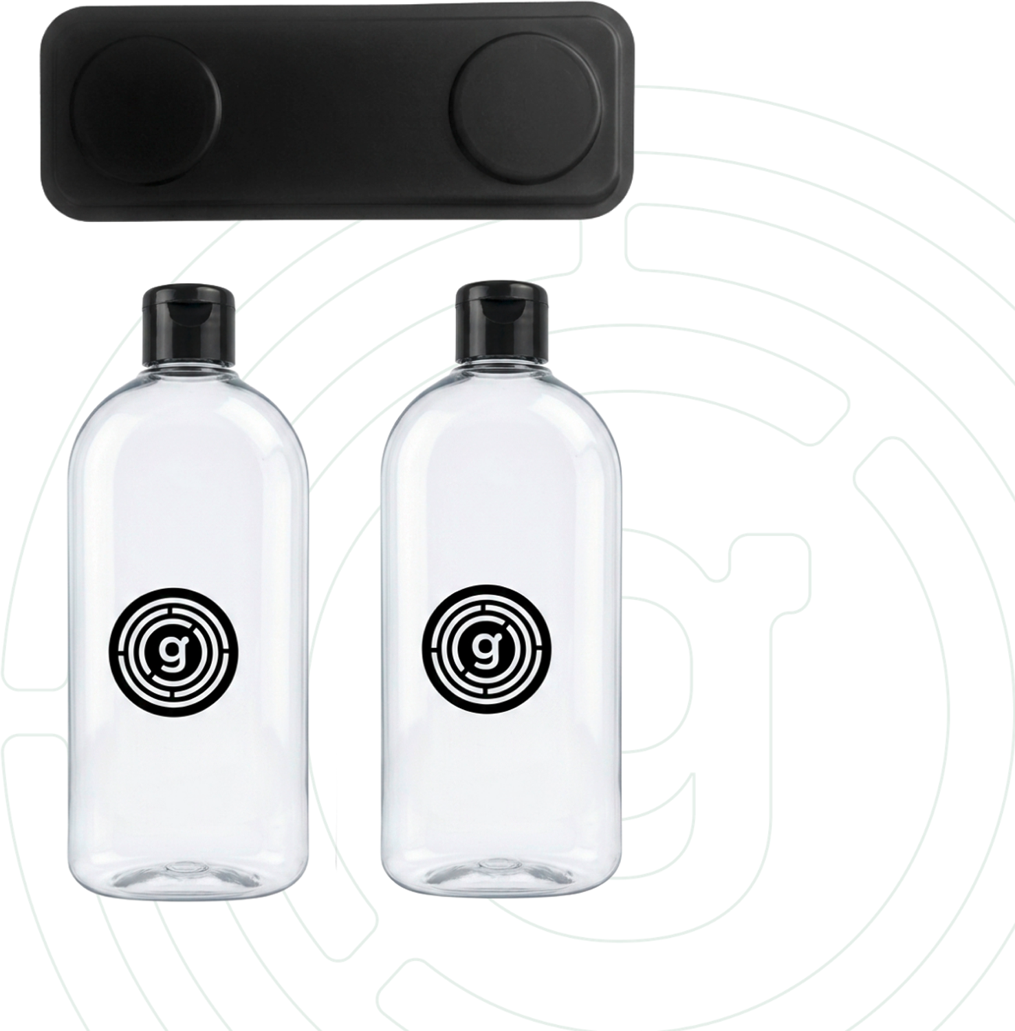 Gelmags Magnet-RefillDuo Nachfüllflaschen-Set 2 x 250 ml mit Magnetleiste schwarz - Ordnungssysteme