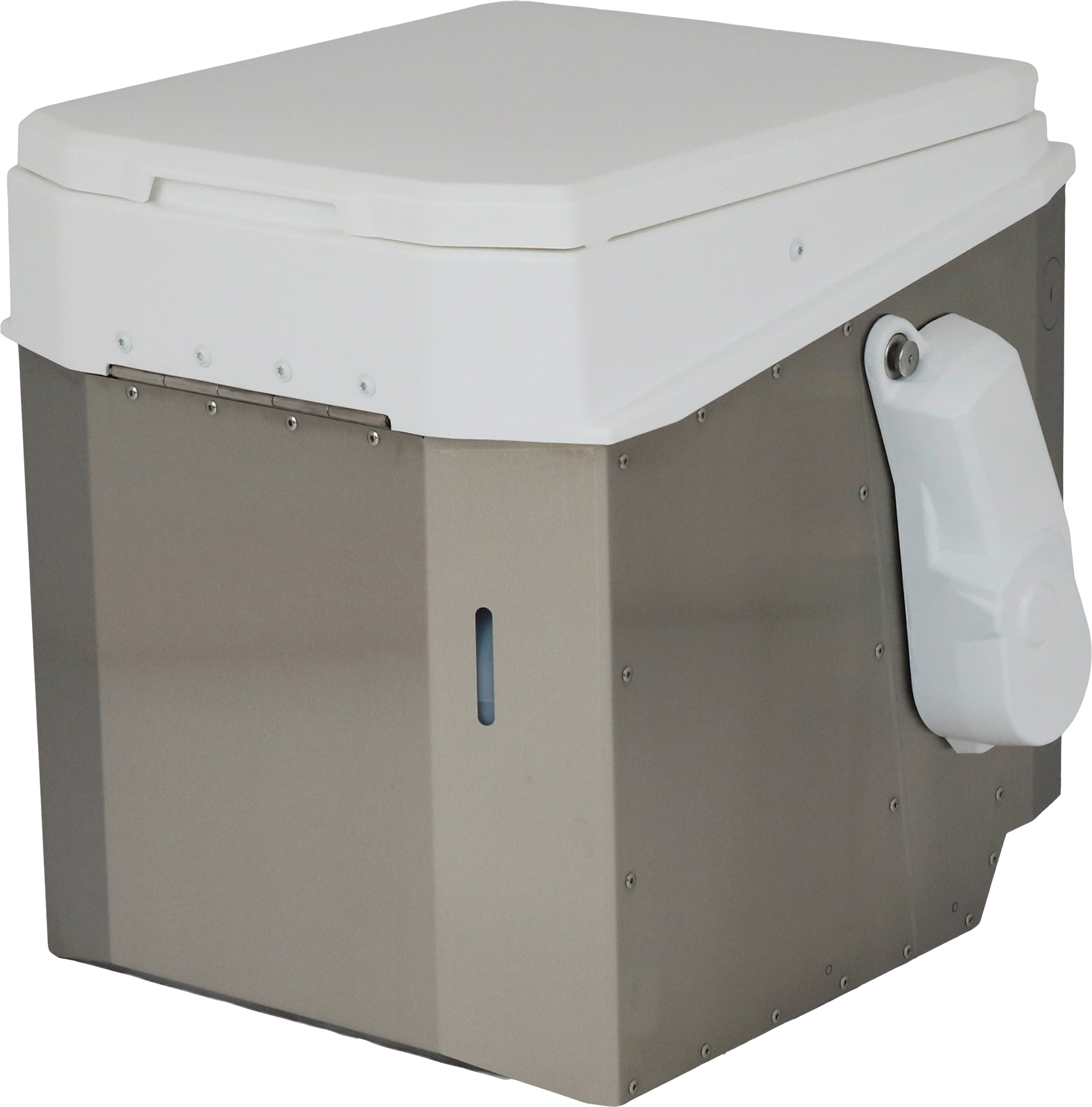 BioTioo 2.0 RL-M Trockentrenntoilette mit vollautomatischem Motor 12V / 24V / manuellem Rührwerk / Lüfter edelstahl - Trockentoiletten