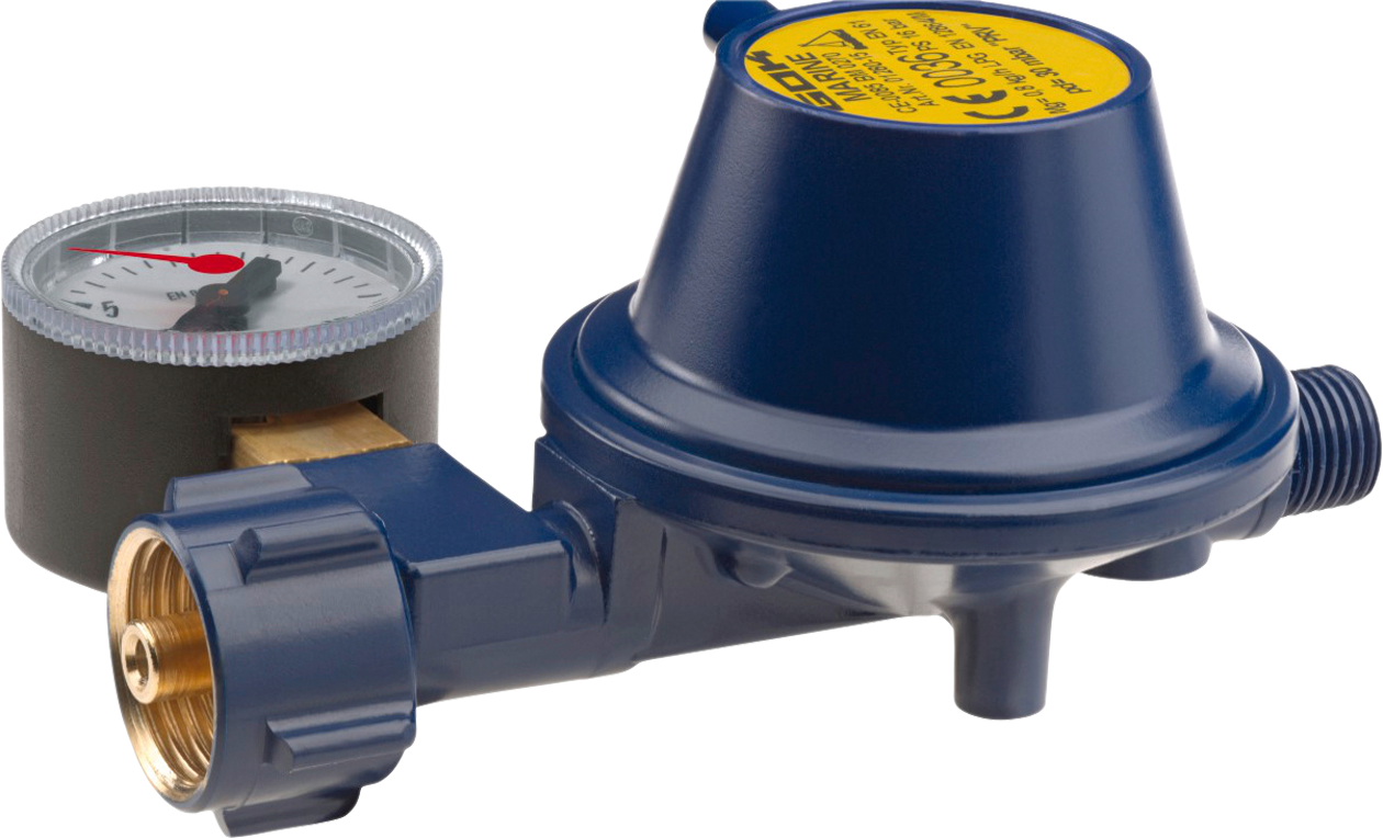 GOK Gasregler EN61-DS 1,5kg/h 30mbar KLF x G1/4LH-KN-90G UEDS MAN MAR