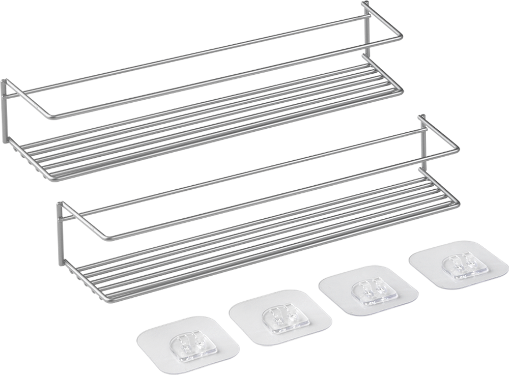 Metaltex Paprika 1 Gewürzregal mit U-Fix Hacken Set 2-Stück 32 x 8 x 5 cm - Behälter und Halterungen
