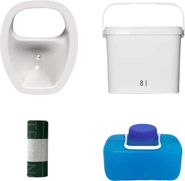 Trelino DIY Set M für kompakte Komposttoiletten oval weiß - Trenntoiletten