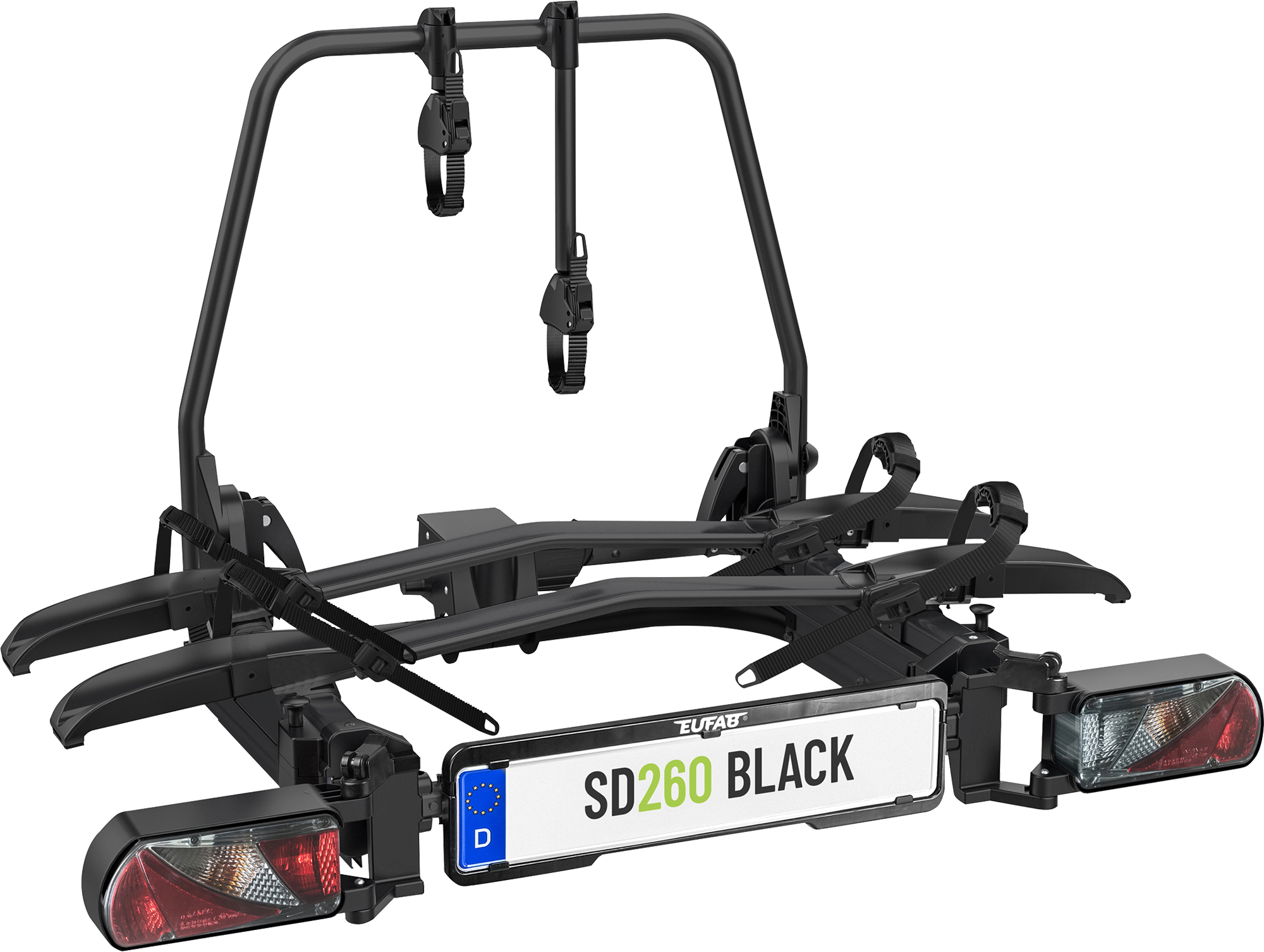 EUFAB SD260 Flügeltür Fahrradträger 2 Fahrräder 60 kg E-Bike geeignet