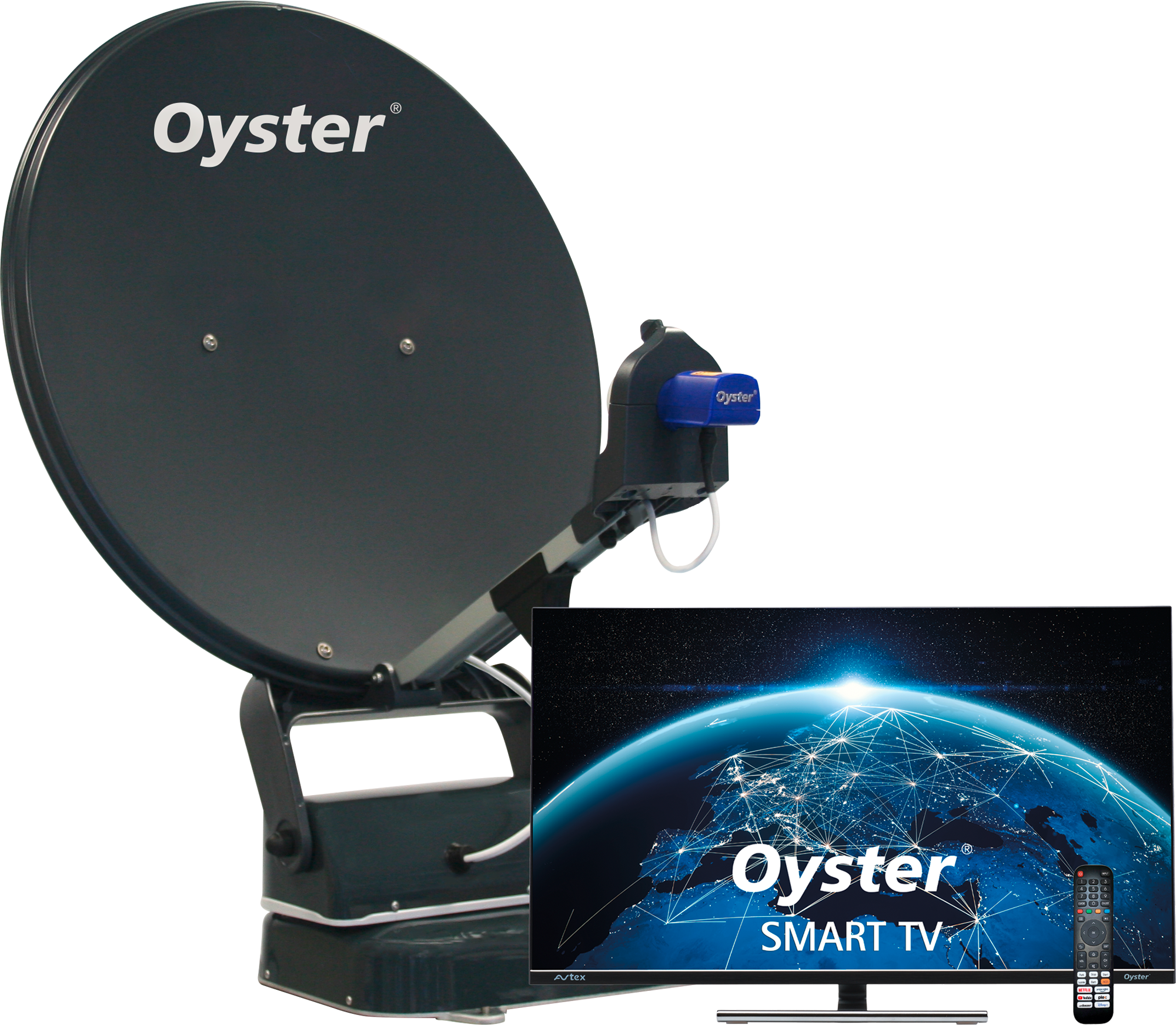 Ten Haaft Oyster 60 Premium Single vollautomatische Sat-Anlage mit VIDAA Smart TV 21,5 Zoll - Camping-Sat-Anlagen von Ten Haaft GmbH