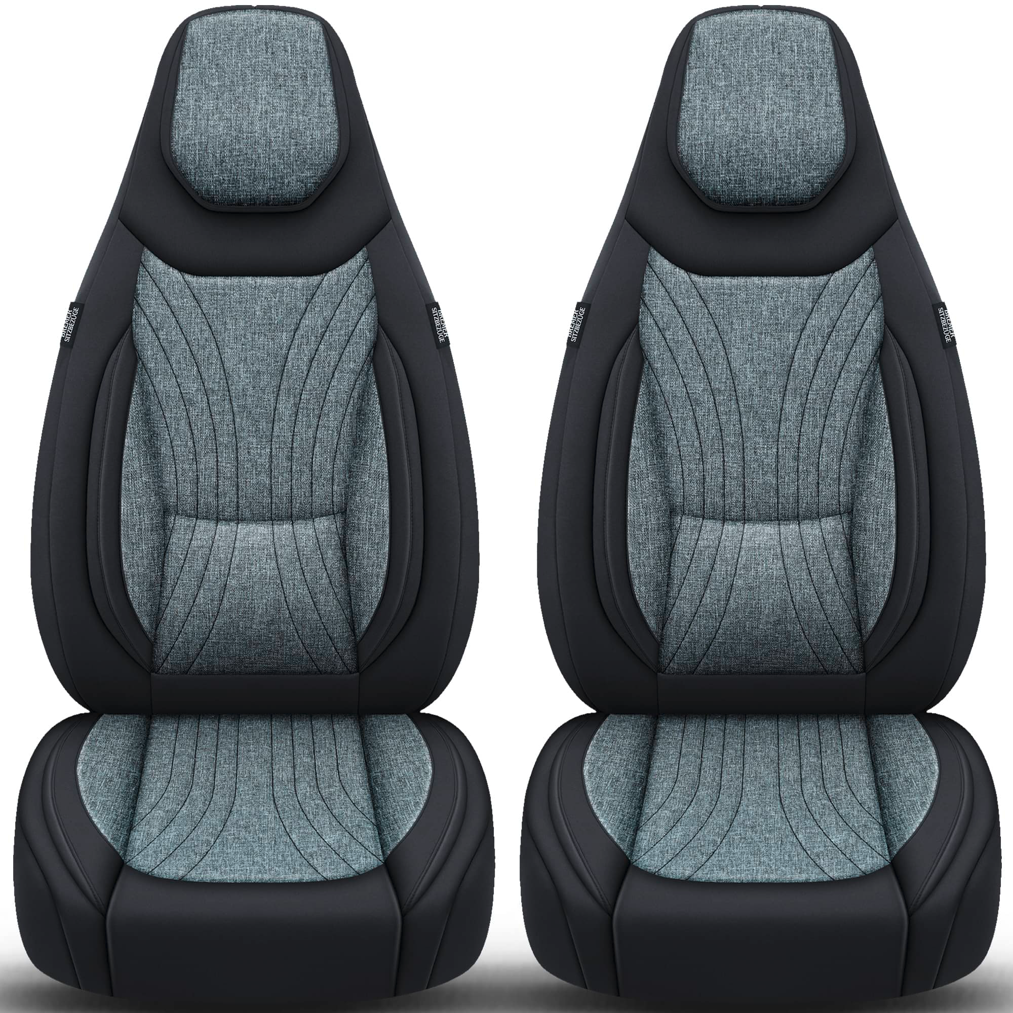 Bremer Sitzbezüge Wohnmobil Schonbezüge C-Serie 2 Stück für Fiat Ducato / Jumper / Boxer grau/schwarz - Sitzbezüge von Bremer-Sitzbezüge
