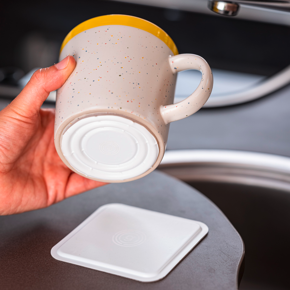 Gelmags MagUp-Pad S & Flexigel-Untersetzer Nachrüst-Set für Gläser und Becher 1er- Set weiß - Halterungen und Befestigungen