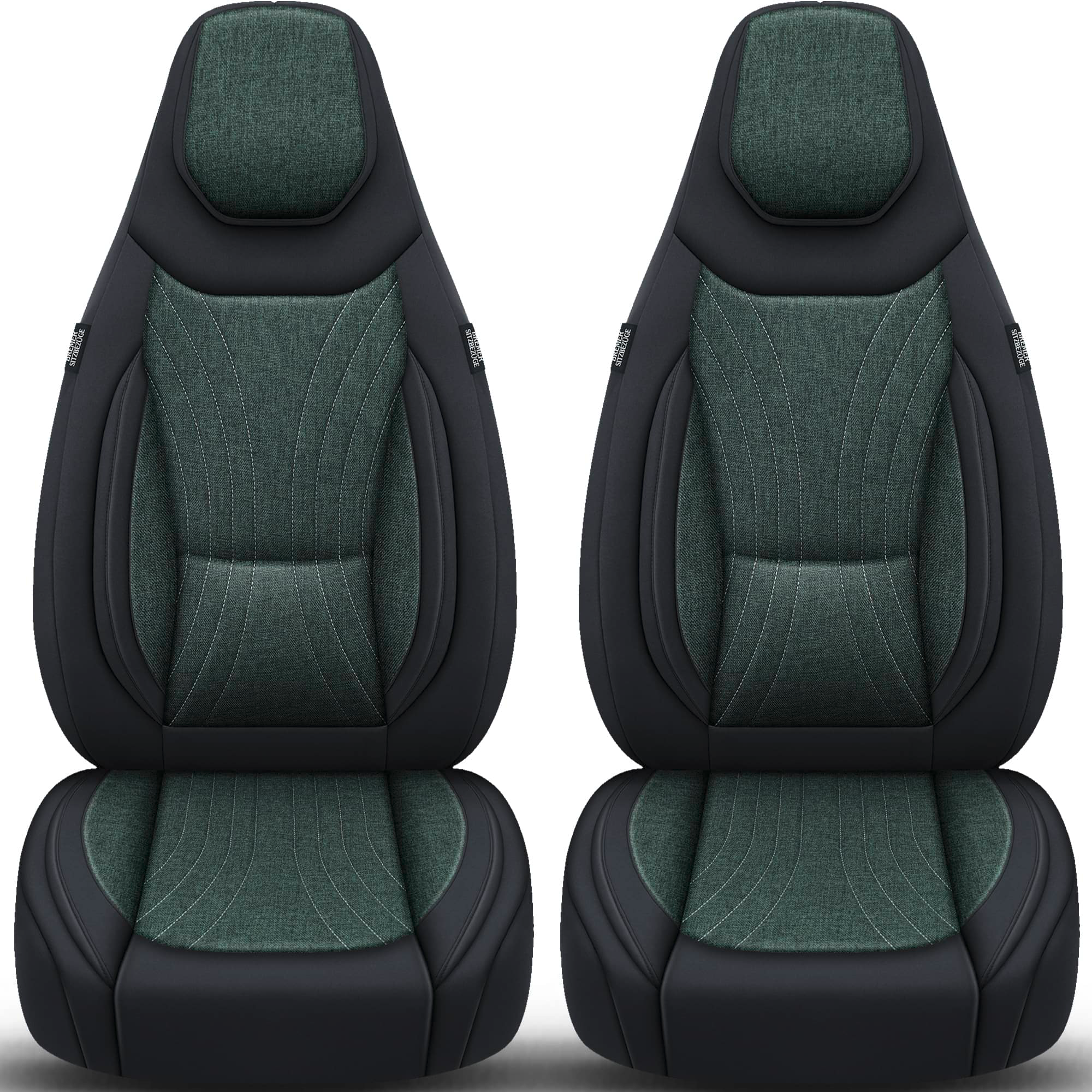 Bremer Sitzbezüge Wohnmobil Schonbezüge C-Serie 2 Stück für Fiat Ducato / Jumper / Boxer grün/schwarz - Sitzbezüge von Bremer-Sitzbezüge