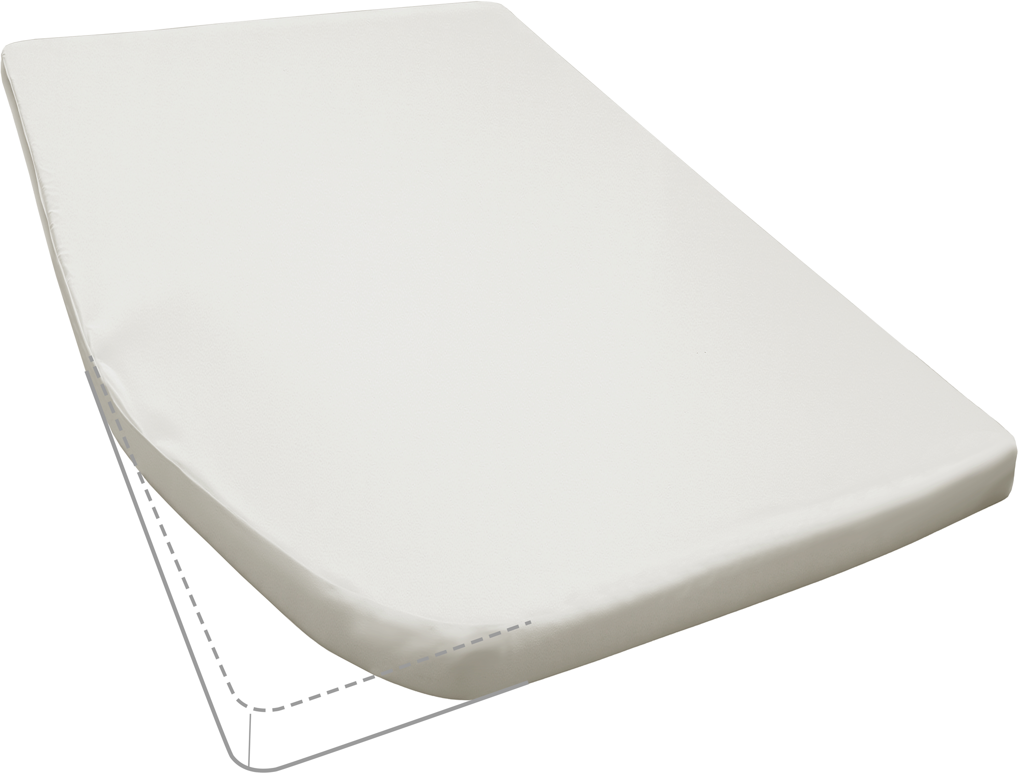 Primera Travel Mako-Feinjersey Spannbetttuch für Campingmatratzen aus Baumwolle Ecru French Bed links - Spannbetttücher & Bettwäsche von Hahn