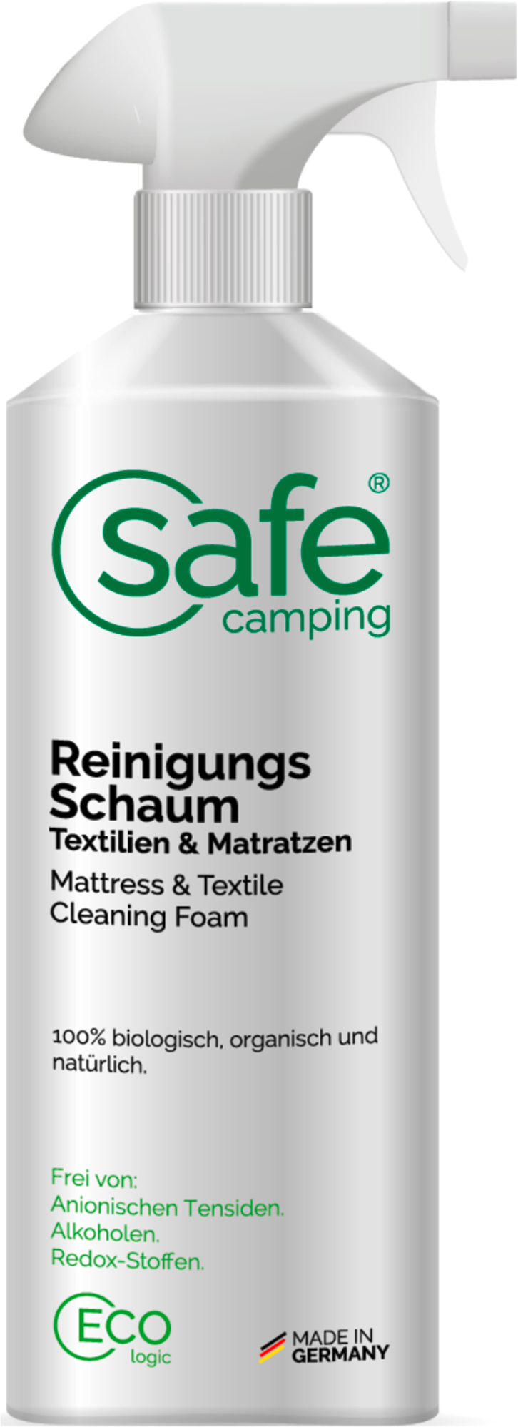 Safe Camping Reinigungsschaum Textilien und Matratzen 1000 ml - Imprägnieren, Reinigen, Pflegen
