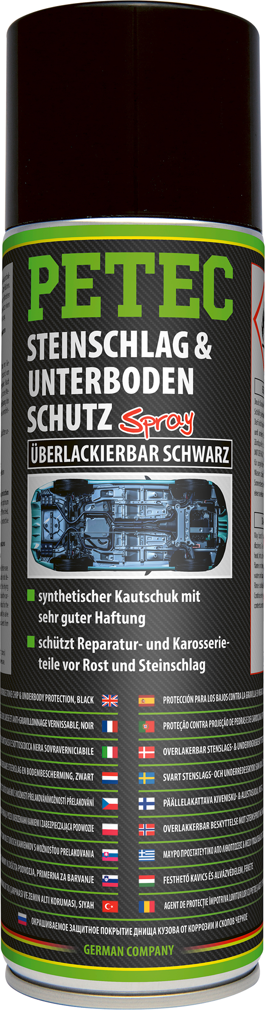 Petec Steinschlag- & Unterbodenschutz Spray schwarz 500 ml  - Technik & Wartung