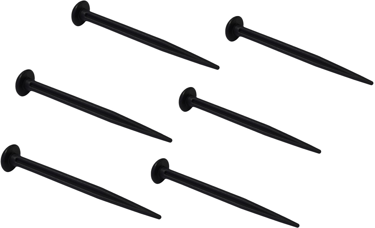 High Peak Kunststoff Rundkopfhering 6er Pack 13 cm schwarz - Zeltheringe & Abspannmaterial
