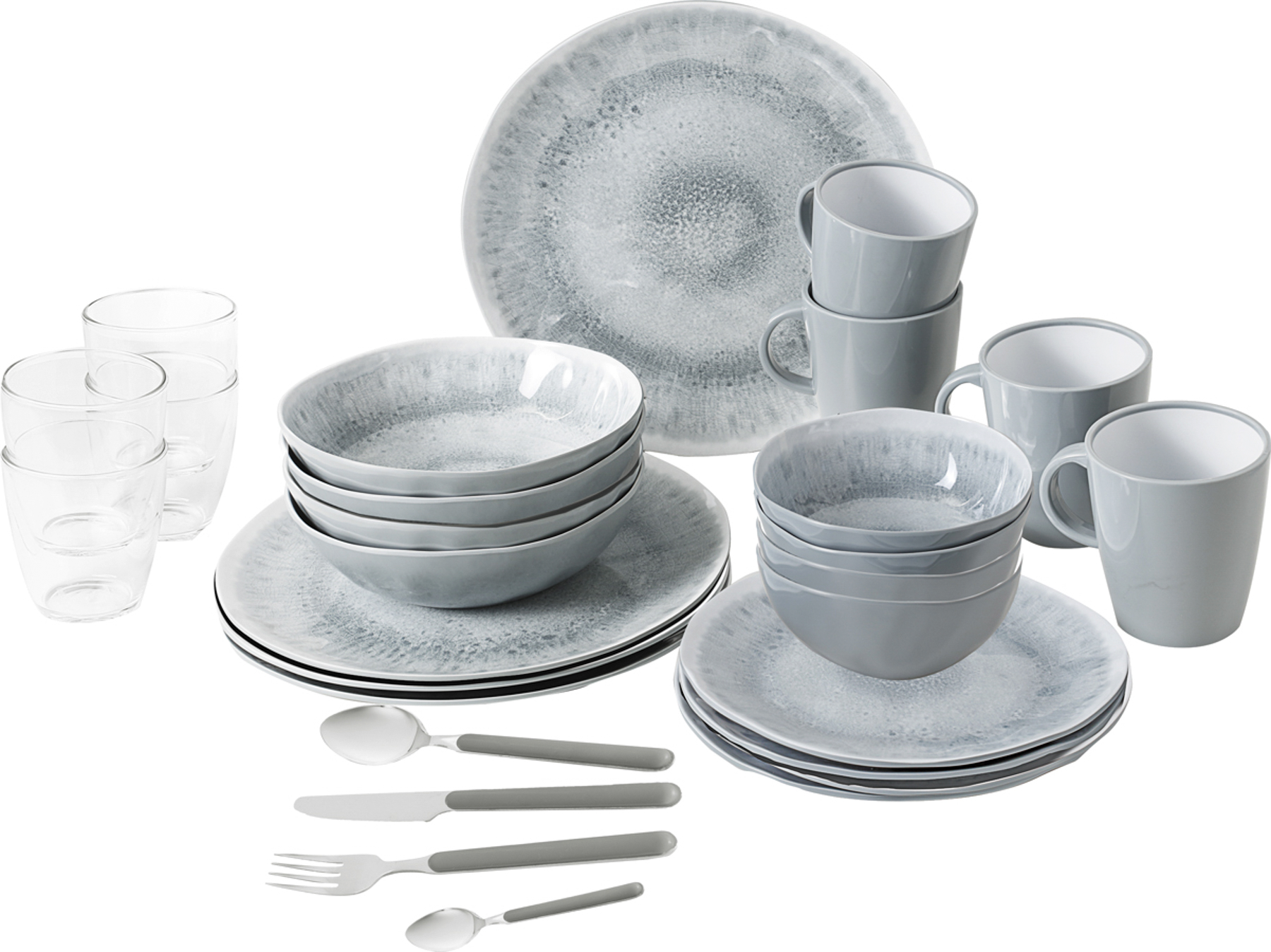 Brunner All Inclusive VIP Pearl Geschirr-Set 40-tlg. für 4