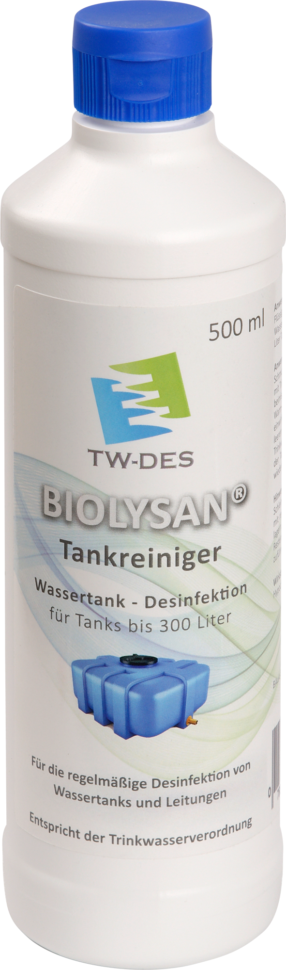 TW-DES Biolysan Tankreiniger 500 ml für Wassertanks bis 300 Liter - Trinkwasseraufbereitung
