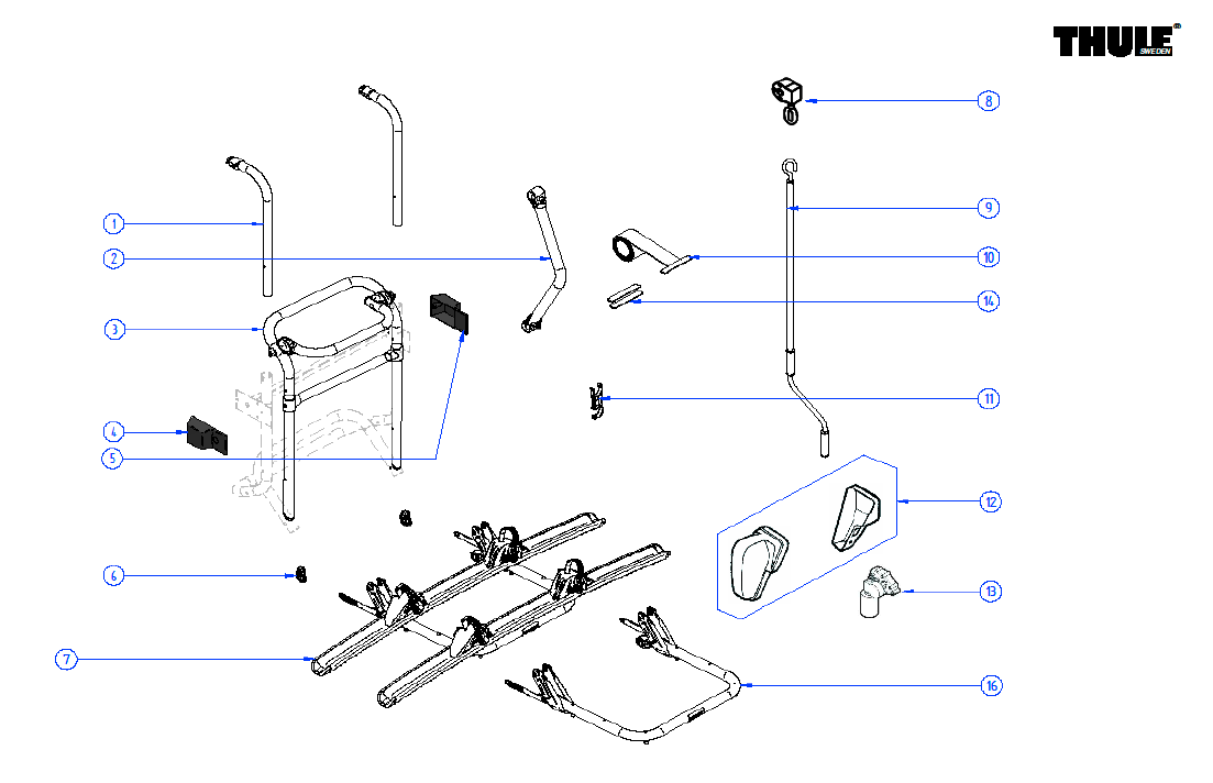 Thule Motor für Fahrradträger Lift V16 12 V – Thule Ersatzteilnummer