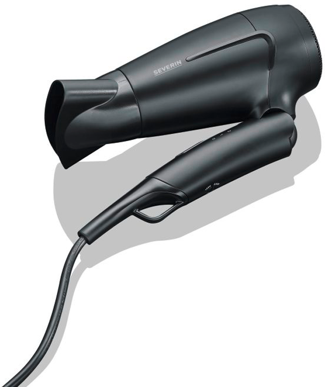 Severin HT 0159 Reisehaartrockner mit faltbarem Griff 1600 W