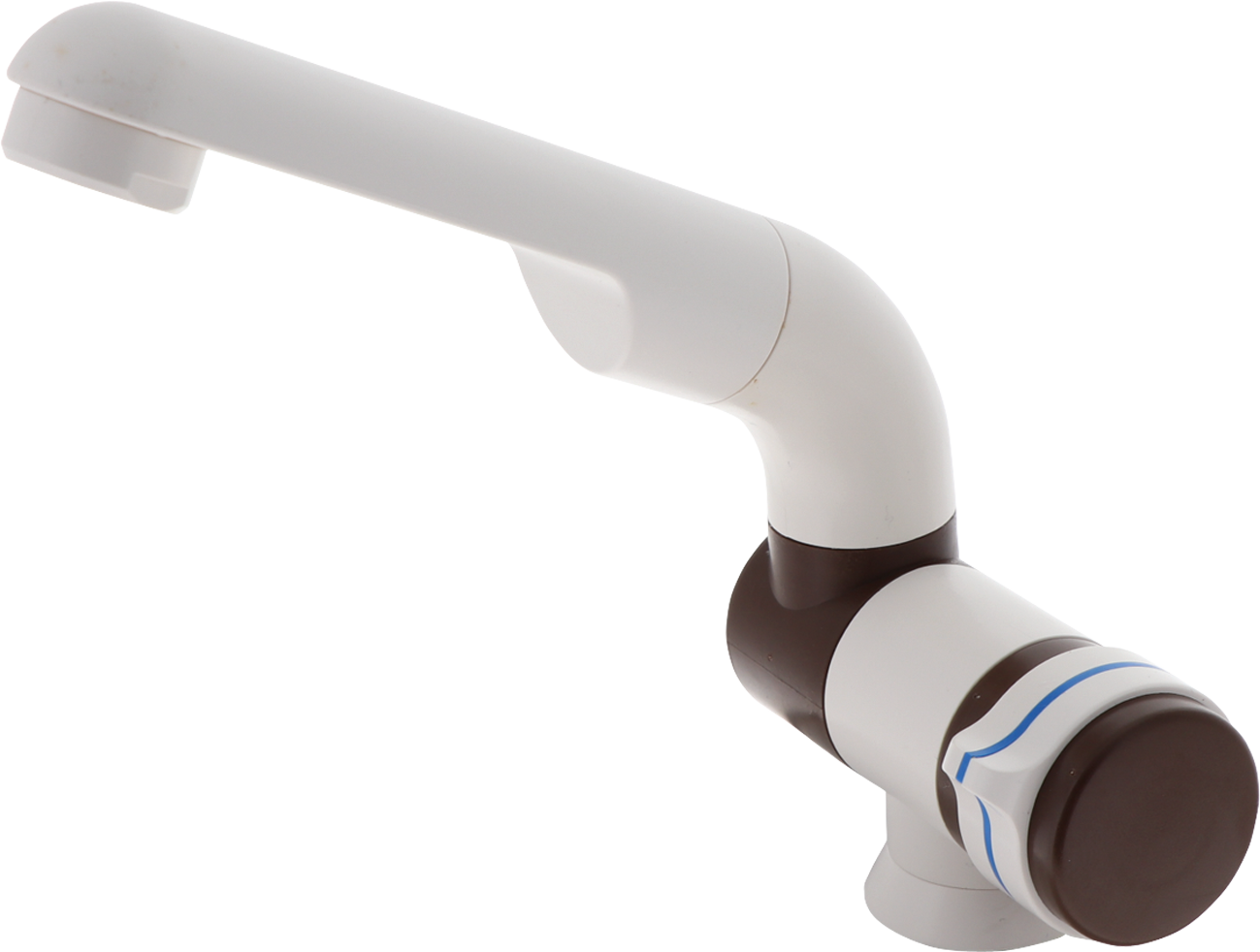 Barwig Automatik Kompakt Wasserhahn Kaltwasser mit 10 mm Tülle weiß/braun - Mischbatterien