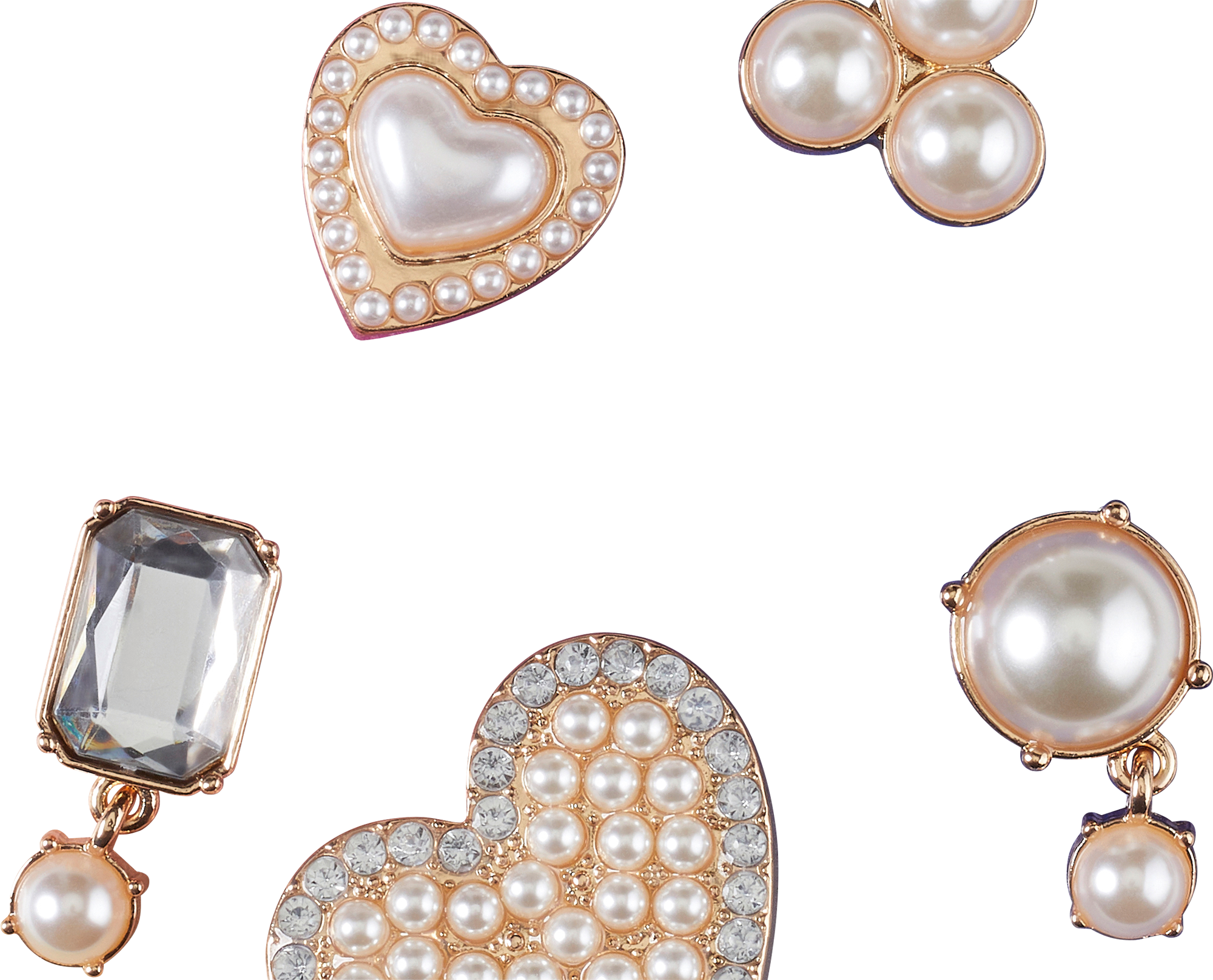 Crocs Jibbitz Pearly Hearts 5er Pack