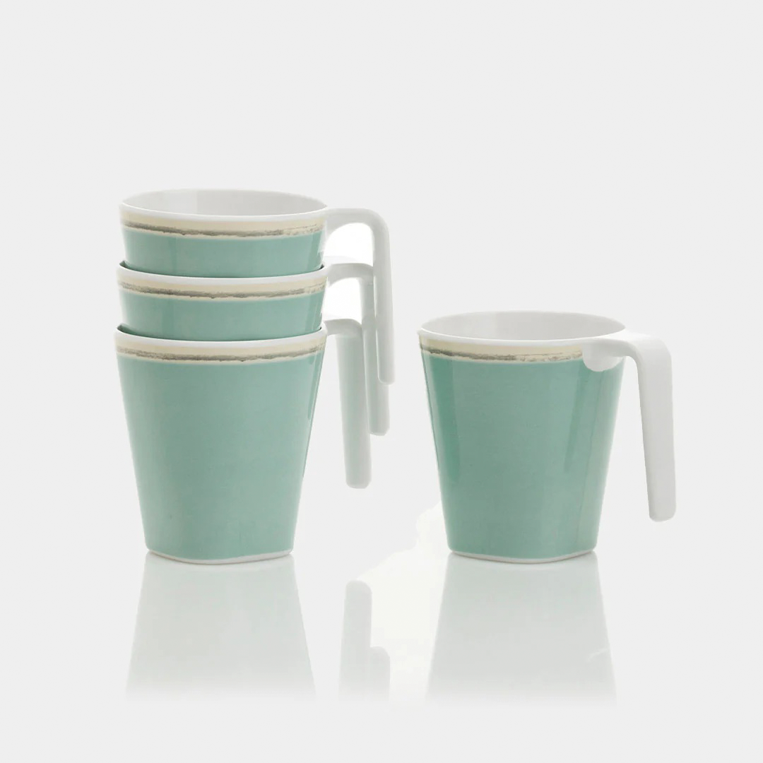 Flamefield Stacking Mug Becher 4er Set 350 ml tiffany - Kochgeschirr-Sets