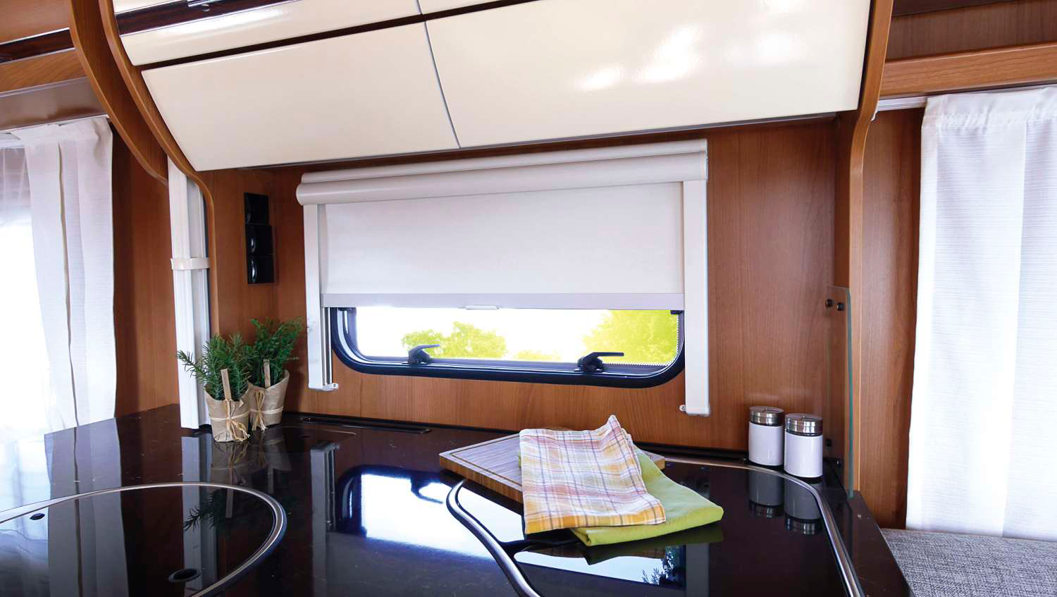 Remis Remiflair I Doppelrollo vorgehängte Fenster creme 970 x 655 mm - Rollos & Verdunkelung