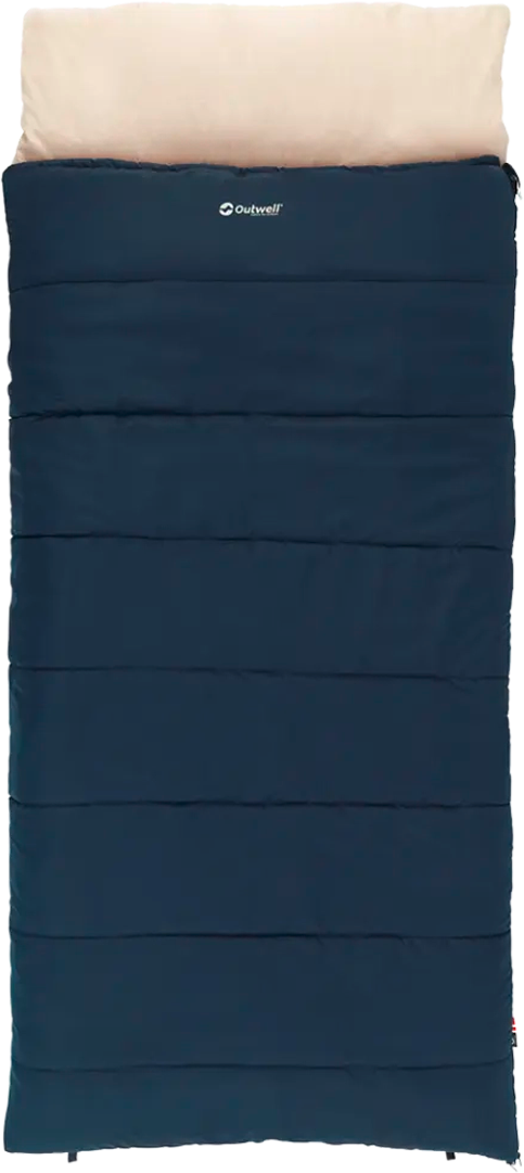 Outwell Contour Lux XL überbreiter Deckenschlafsack 220 x 145 cm inklusive
