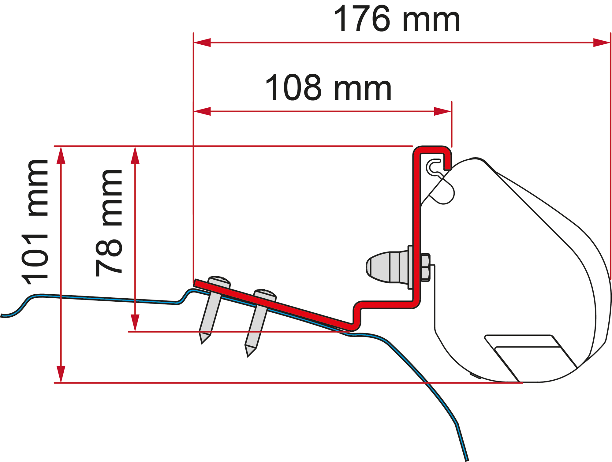 Fiamma Markisenadapter-Kit Ford Custom Cap Coast/Capland/Caplife - Deep