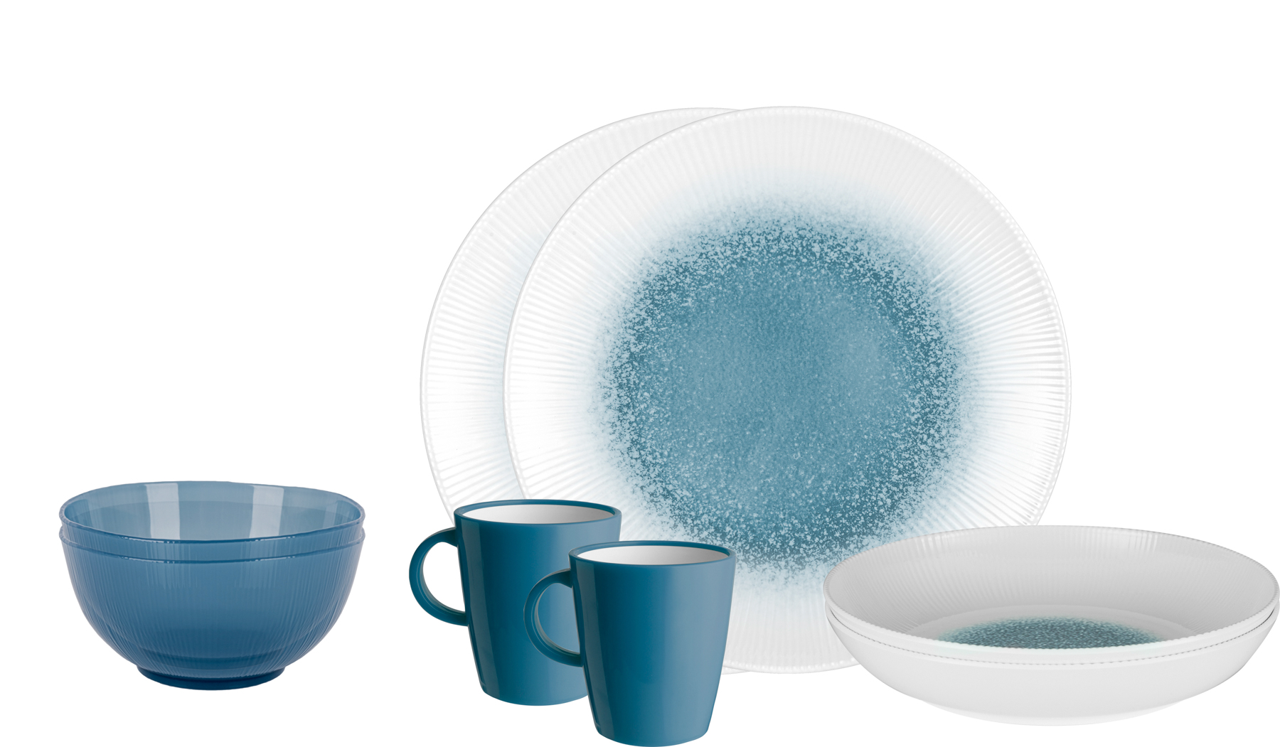 Brunner Tete-a-Tete Geschirr-Set 8-tlg. meteore für 2