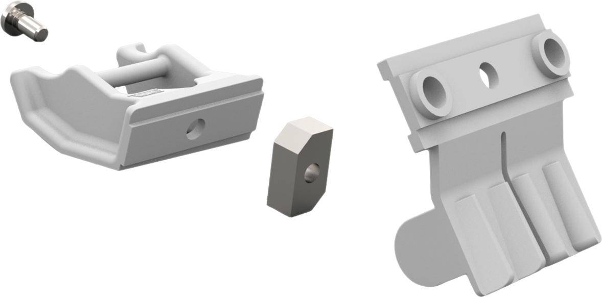 Fiamma Rafterhalter in Frontblende für Markise F45s 150-230 - Farbe Polar White Fiamma Ersatzteilnummer