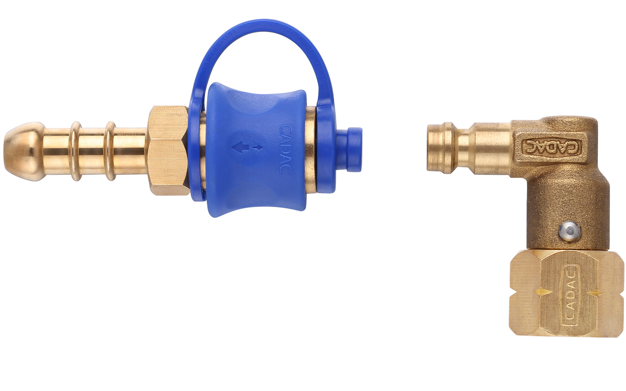Cadac Quick Release Winkelkupplung mit Schnellkupplung für Gasgrill Schlauch 90 Grad