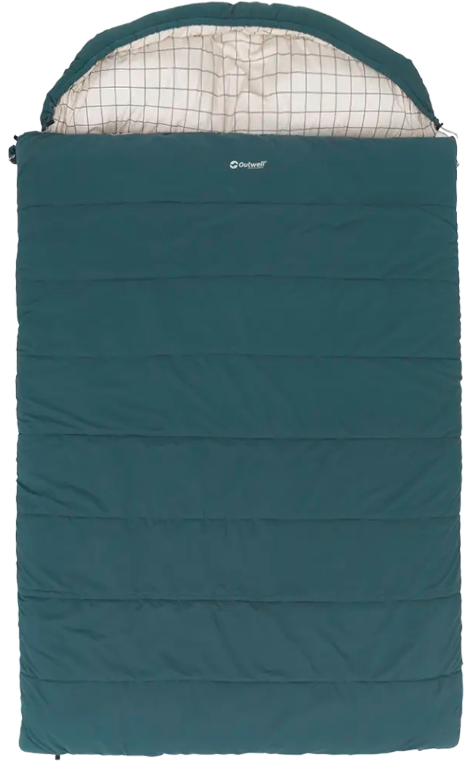 Outwell Camper Lux double Deckenschlafsack blau für zwei Personen 235 x 150