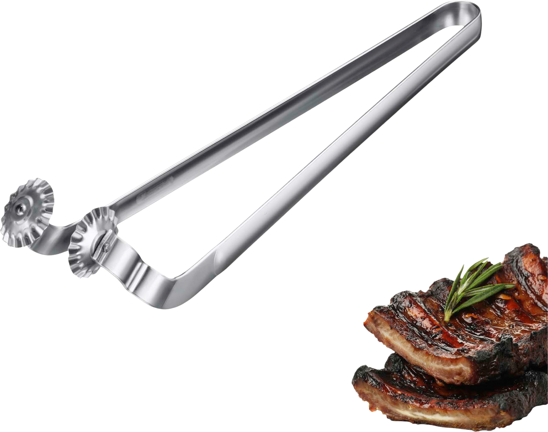WESTMARK Grillzange Twistmaster, 1 Stk. – Wurstzange mit drehbarem Greifer – Robuste Fleis