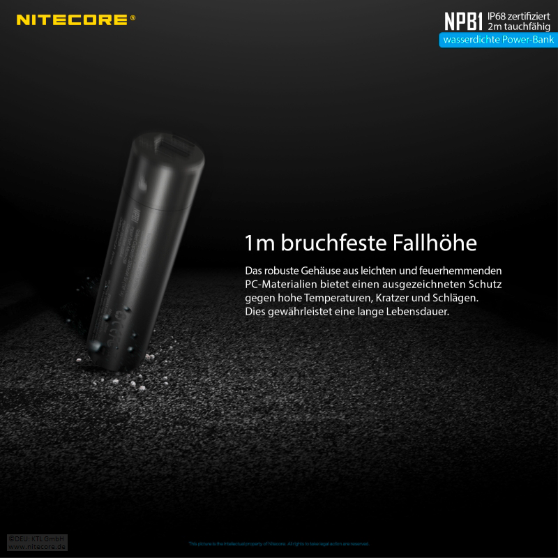 Nitecore Powerbank NBP 1 5000 mAh wasserdicht | 06952506494002