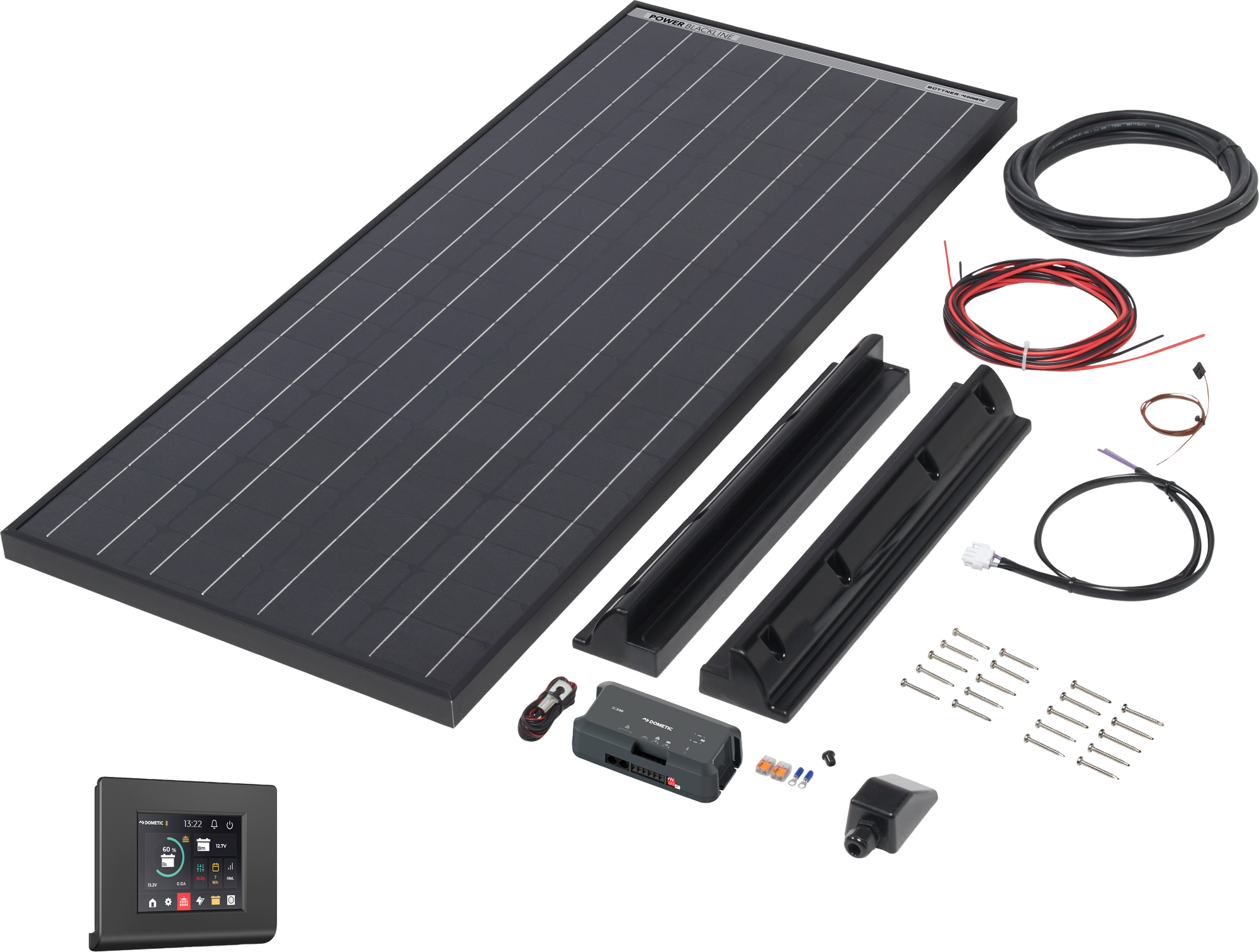 Dometic Büttner Individuell angepasstes Solarkit Autarkie Kit 1 für Kastenwagen, 1 x 130 W, 80 Zellen - Solar-Komplettsets von Büttner Dometic