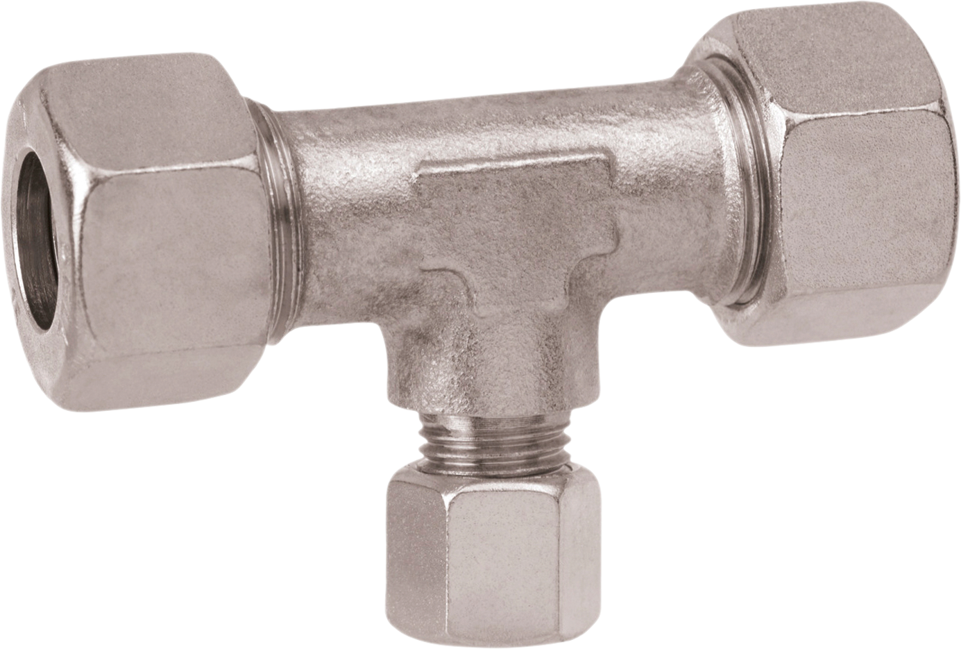 GOK T-Reduzierverschraubung 10 x 8 x 10 mm Typ TR mit Überwurfmutter Typ M und Schneidring Typ