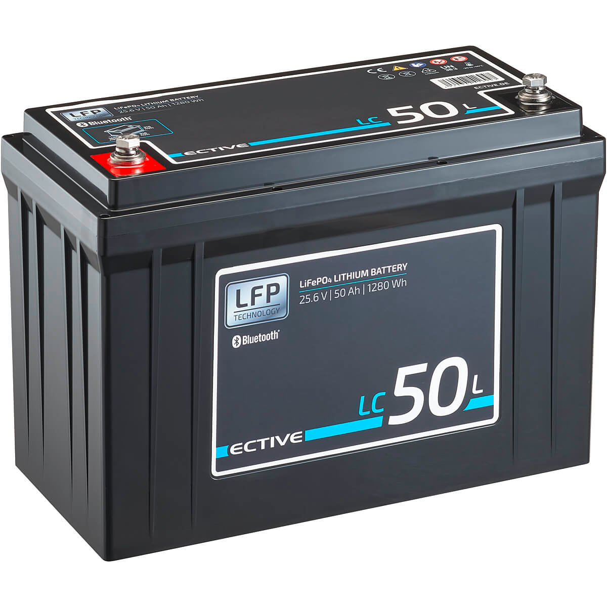 ECTIVE LC 50L BT LiFePO4 Lithium Versorgungsbatterie mit Bluetoothmodul 24 V 50 Ah