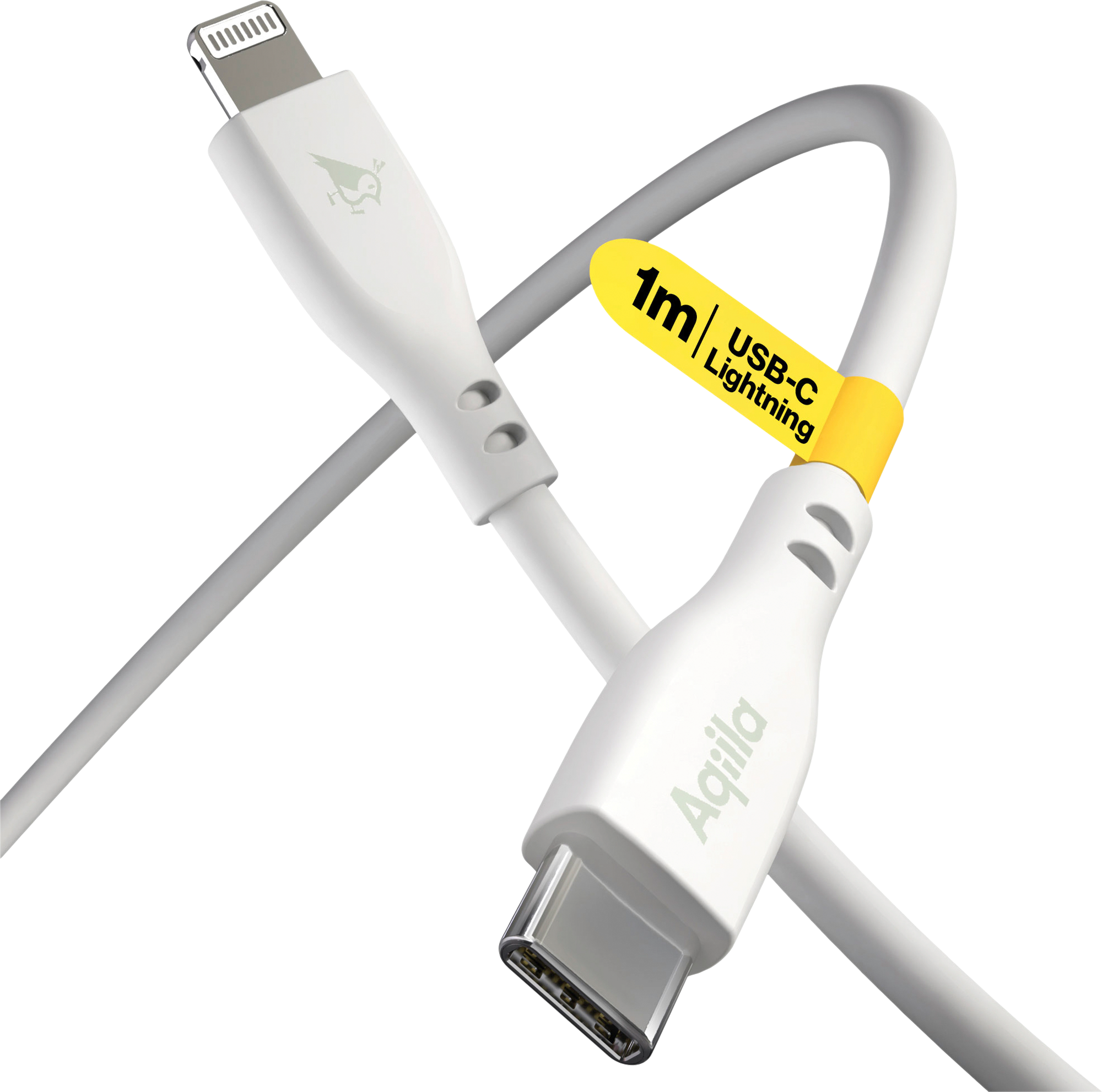 Aqiila Cablebird CS21 Lade/ Sync Kabel USB C zu Lightning 30 W 1 Meter weiß - Sonstiges 12 / 24 V Zubehör