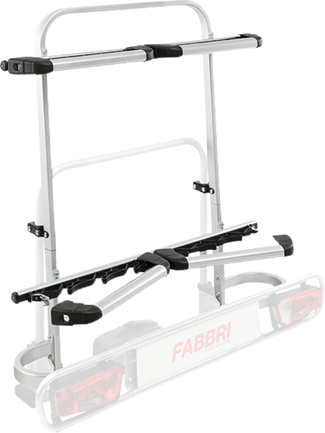 Fabbri Set Ski and Board Umrüstkit für Bici Exclusive Deluxe 2 / 3 Fahrradträger zu Skiträger für 6 Paar Ski / 4
