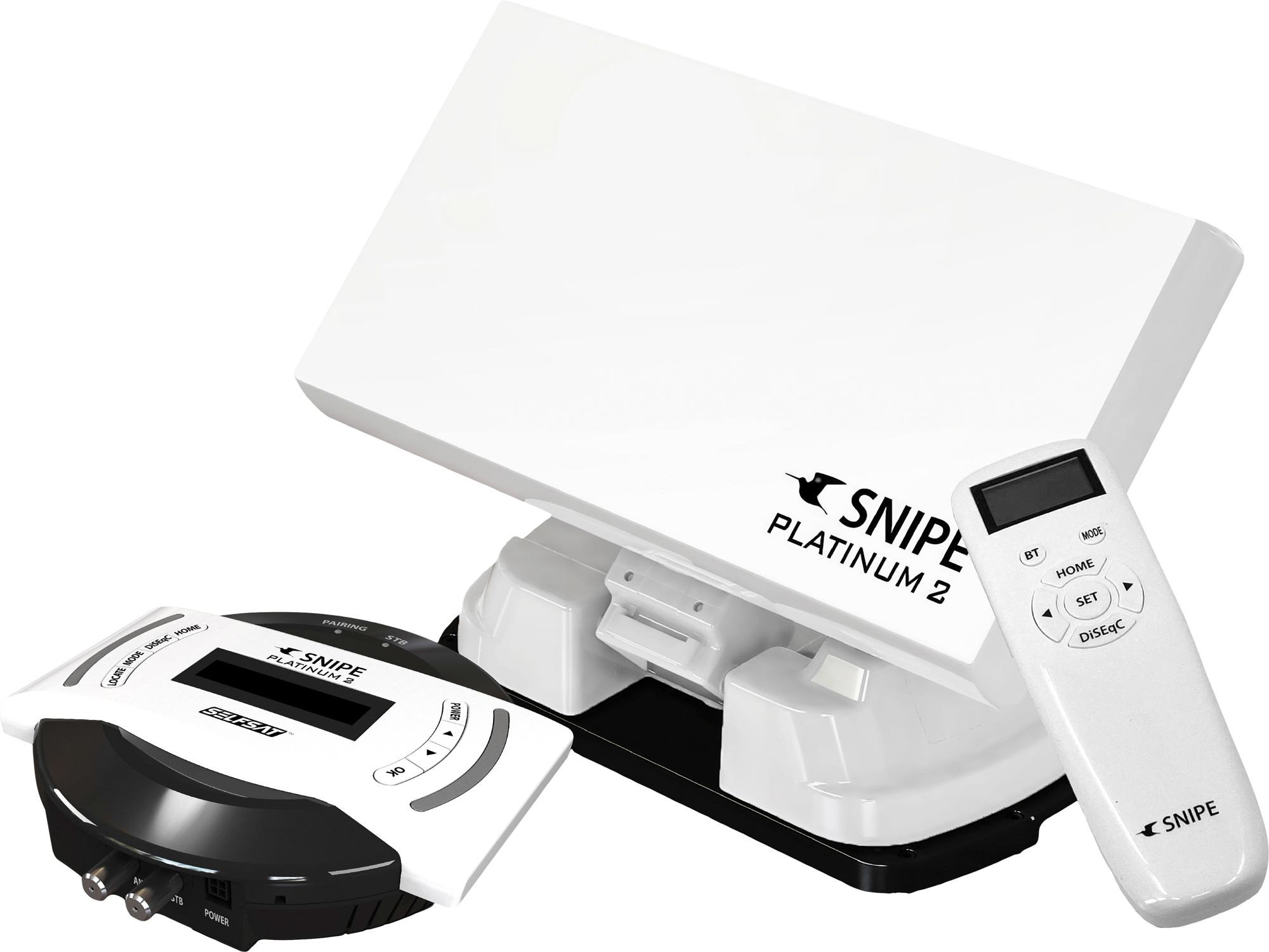 Selfsat Vollautomatische Sat-Flachantenne SNIPE Platinum 2 mit GPS / Bluetooth / Twin